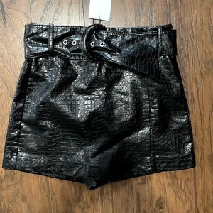 Zara faux leather Shorts/Skort